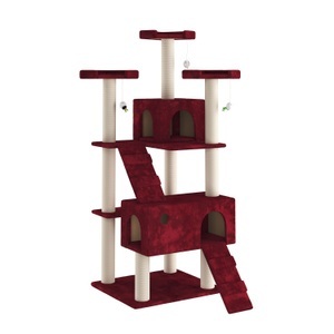 R - cat trees, Katzenbaum 182 cm rot, Katzenbaum MIRO 182 cm rot