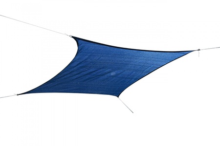 Jessica Netting, Sonnensegel Quadrat 3.6x3.6m blau, Sonnensegel Quadrat 3.6 x 3.6 m blau