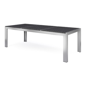 Wonderful Granit, Granittisch Edelstahl 220 x 95 x 75 cm, Granittisch Edelstahl 220 x 95 x 75 cm