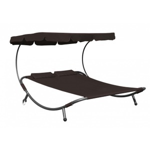 R - Saisonale Items, 2 Personen Sonnenliege Gartenliege braun, Sonnenliege 2 Personen braun