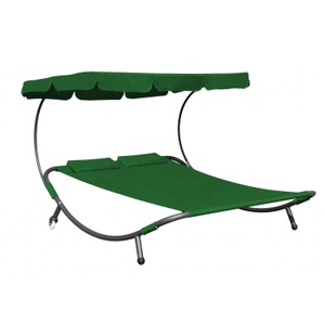 R - Saisonale Items, 2 Personen Sonnenliege Gartenliege grün