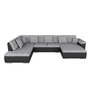 Sofas Kalm, Sofa ARIA rechts schwarz grau, Ecksofa ARIA rechts grau/schwarz