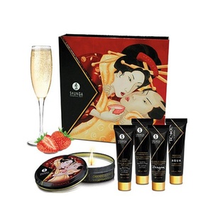 Axami, Axami - Box Sparkling Strawberry Wine - 5 Teile, Shunga Massage-Set Strawberry Wine