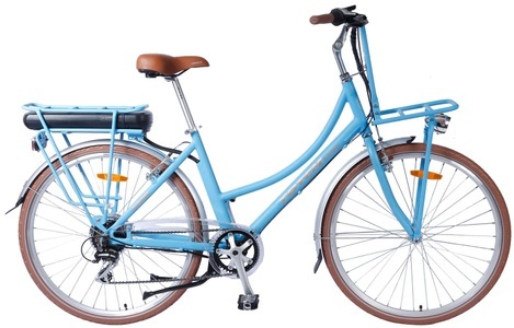 V - E-Bikes, E-Bike City Damenvelo Elektrovelo BETTY blau, E-Bike City BETTY blau