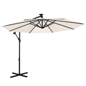 undefined, Sonnenschirm Ampelschirm BAY mit LED 300 cm weiss