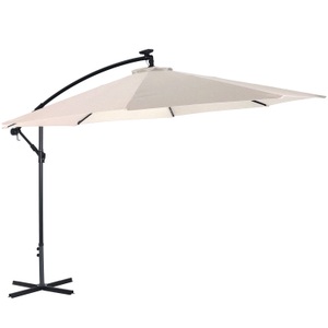 undefined, Sonnenschirm Ampelschirm BAY mit LED 350 cm weiss