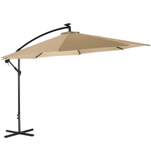 undefined, Sonnenschirm Ampelschirm BAY mit LED 350 cm braun