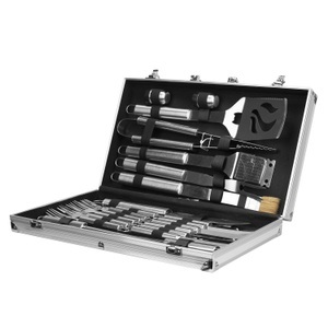 Dora, BBQ Grillbesteck 24er Set, BBQ Grillbesteck Koffer 24-teilig