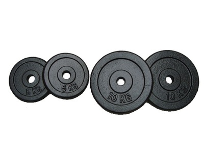 Jaden, Hantelscheiben Gusseisen-Set 2x10kg + 2x5kg = 30 kg total, Hantelscheiben Gusseisen 2 x 10 kg + 2 x 5 kg