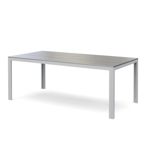 Chen Poly, Tisch Polywood 200x100 cm grau, Gartentisch KAVO 200 x 100 cm grau
