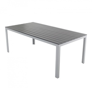 Chen Poly, Tisch Polywood 200x100 cm anthrazit, Gartentisch KAVO 200 x 100 cm anthrazit