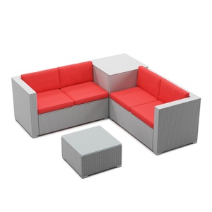Cindy, Kissen für Rattanlounge SAN MARINO rot, Kissen für Rattanlounge SAN MARINO rot