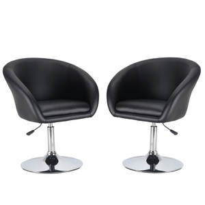 R - Barhocker, Clubsessel schwarz im 2er-Set, Clubsessel 2er Set schwarz