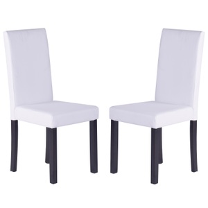 Lily - Betten, Esszimmerstuhl Harry weiss im 2er-Set, Rattanlounge CANNES grau/beige