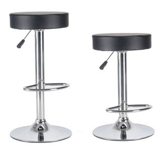 R - Barhocker, Barhocker Bali schwarz im 2er-Set, Barhocker BALI 2er Set schwarz