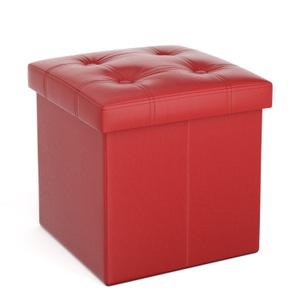 undefined, Sitzwürfel Leder BEN rot