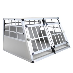 Charlie, Alu Hundebox Doppelbox klein grau, Hundebox Doppelbox Alu S grau