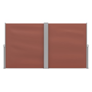 R - Seitenmarkisen, Doppelseitenmarkise 160 x 600 cm braun, Doppelseitenmarkise 160 x 800 cm braun