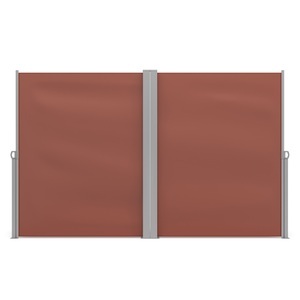 R - Seitenmarkisen, Doppelseitenmarkise 180 x 600 cm braun, Doppelseitenmarkise 180 x 800 cm braun