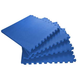 Jaden, Bodenmatte 61 x 61 x 2 cm blau 4er Set, Bodenschutzmatte 4er Set blau