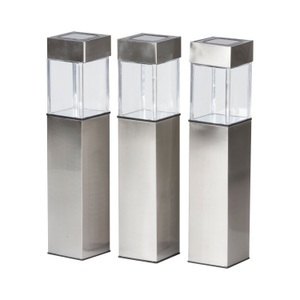 ED NL, Solarlampe LED quadratisch 3-teilig, Solarlampe LED 3er Set quadratisch