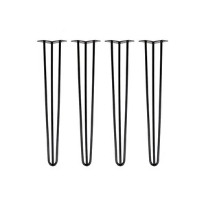 Ruby, Tischbeine Hairpin 71 cm schwarz 4er-Set, Tischbeine Hairpin 71 cm schwarz 4er Set