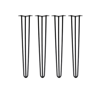Ruby, Tischbeine Hairpin 71 cm schwarz 4er-Set, Tischbeine Hairpin 71 cm schwarz 4er Set