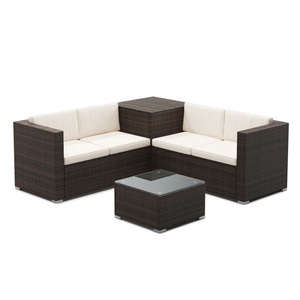 Cindy, Rattanlounge SAN MARINO mixed, Rattanlounge SAN MARINO braun/beige
