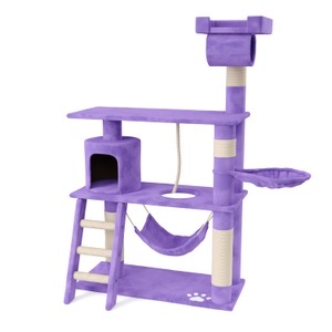 Cat trees, Katzenkratzbaum 141 cm hoch lila, Katzenbaum SIMBA 141 cm lila