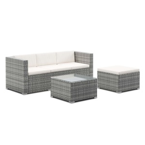Ruby Ipro, Rattanlounge NIZZA grau, Rattanlounge NIZZA grau/beige