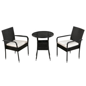 Ruby Ipro, Gartenset FLORIDA Rattan schwarz, Gartenset Rattan FLORIDA schwarz