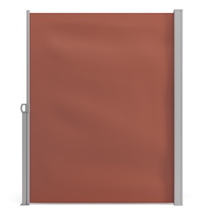 R - Seitenmarkisen, Seitenmarkise 180 x 400 cm braun, Seitenmarkise 180 x 500 cm braun