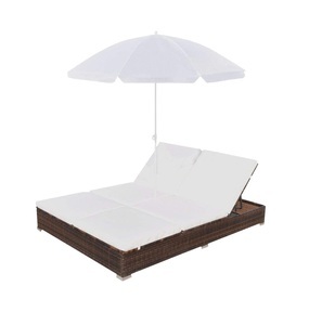 Mark Sunl, Gartenliege JAMILIA braun, Sonnenbett Rattan JAMILIA braun