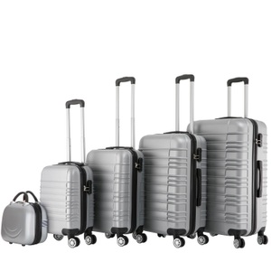 undefined, Reisekoffer Hartschalenkoffer AVA 5er Set silber, Reisekoffer Hartschalenkoffer AVA 5er Set silber