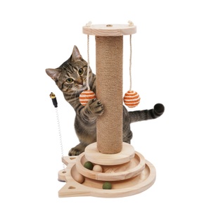 undefined, Katzenbaum Kratzstamm mit Spielzeug 26 x 40 cm braun