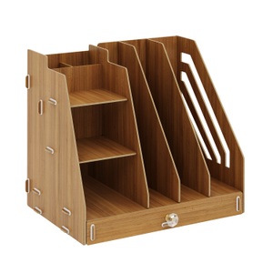 undefined, Schreibtisch Organizer mit Schublade 33 x 24 x 29 cm braun