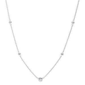 Fossil, Fossil Sterling Silver JFS00453040 Halskette, Fossil Sterling Silver JFS00453040 Halskette