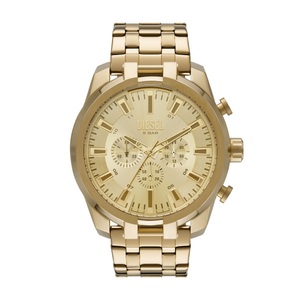 Diesel, Chronograph Uhr Herren Gold 51mm, Diesel SPLIT Uhren Herren