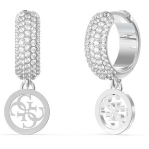 Guess, Ohrringe Damen Silber 22mm, Guess - Ohrringe, Crazy Earrings, 22mm, Silber