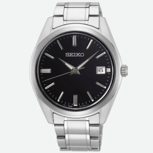 Seiko, Seiko Sur311p1 Schwarz & Silber Edelstahl Herren's Uhr, Seiko SUR311P1 Klassik Herrenuhr