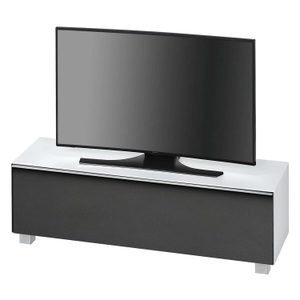 Maja Moebel, home24 TV-Lowboard Soundconcept I, Voleo - TV-Möbel SWING-506 - weiss - Glas - 140/42/44 cm