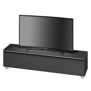 Maja Moebel, home24 TV-Lowboard Soundconcept I, Voleo - TV-Möbel SWING-506 - schwarz - Glas - 180/42/44 cm