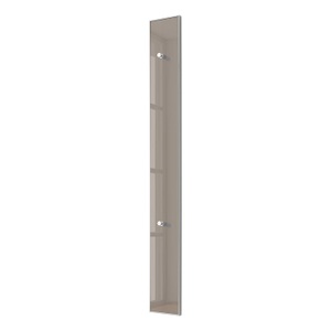 Voss, home24 Garderobenpaneel Alavere II, Novel Garderobenleiste , Santina , Taupe , Glas, Holzwerkstoff , 16x140x7 cm , rückseitig lackiert,Nachbildung , Aufhängemöglichkeit , 001529004031