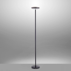 Leuchten Direkt, home24 LED-Stehleuchte Hans, Moderne Stehlampe schwarz inkl. LED mit Touch Dimmer - Hanz