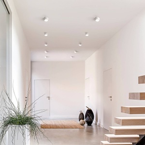 Fabas Luce, Rundes LED-Downlight Vasto, weiß, Coop Deckenlampe Luena