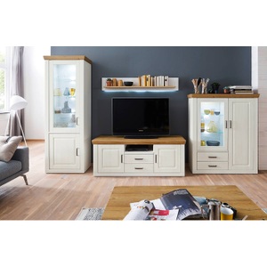 Ridgevalley, home24 Highboard Arez, Livetastic Highboard 118/142/40 cm , Brixen , Eichefarben, Pinienfarben , Metall , 3 Fächer , 118x142x40 cm , tiefgezogen, Melamin, 3D-Folie,Melamin,Nachbildung,Nachbildung , Typenauswahl, Beimöbel erhältlich , 000196045508