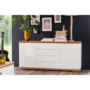 loftscape, home24 Sideboard Lixeira I, XXXLutz Sideboard 172/81/40 cm , Chiaro , weiss, Eichefarben , Holz, Holzwerkstoff , Asteiche, Eiche , massiv , 172x81x40 cm , matt, geölt, lackiert,Echtholz, Nachbildung , Typenauswahl, Beimöbel erhältlich , 000196018503