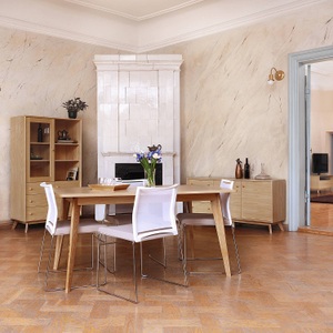 home24, home24 Esstisch Kensal, Woodman Esstisch »Kensal«, inklusive Verlängerungsplatte, im schlichten skandinavischen Design