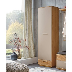 home24, home24 Garderobenschrank Loveno III, Novel Garderobenschrank 60/193/37 cm , Loveno , Taupe, Eichefarben , Holzwerkstoff , Eiche , furniert, massiv, teilmassiv , 60x193x37 cm , lackiert,Echtholz , Beimöbel erhältlich, Typenauswahl , 001529007315