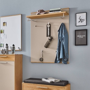 Voss Möbel, Voss Möbel - Garderobenschrank Alissa - Holzwerkstoff - eiche/taupe - 80/27/109 cm, 